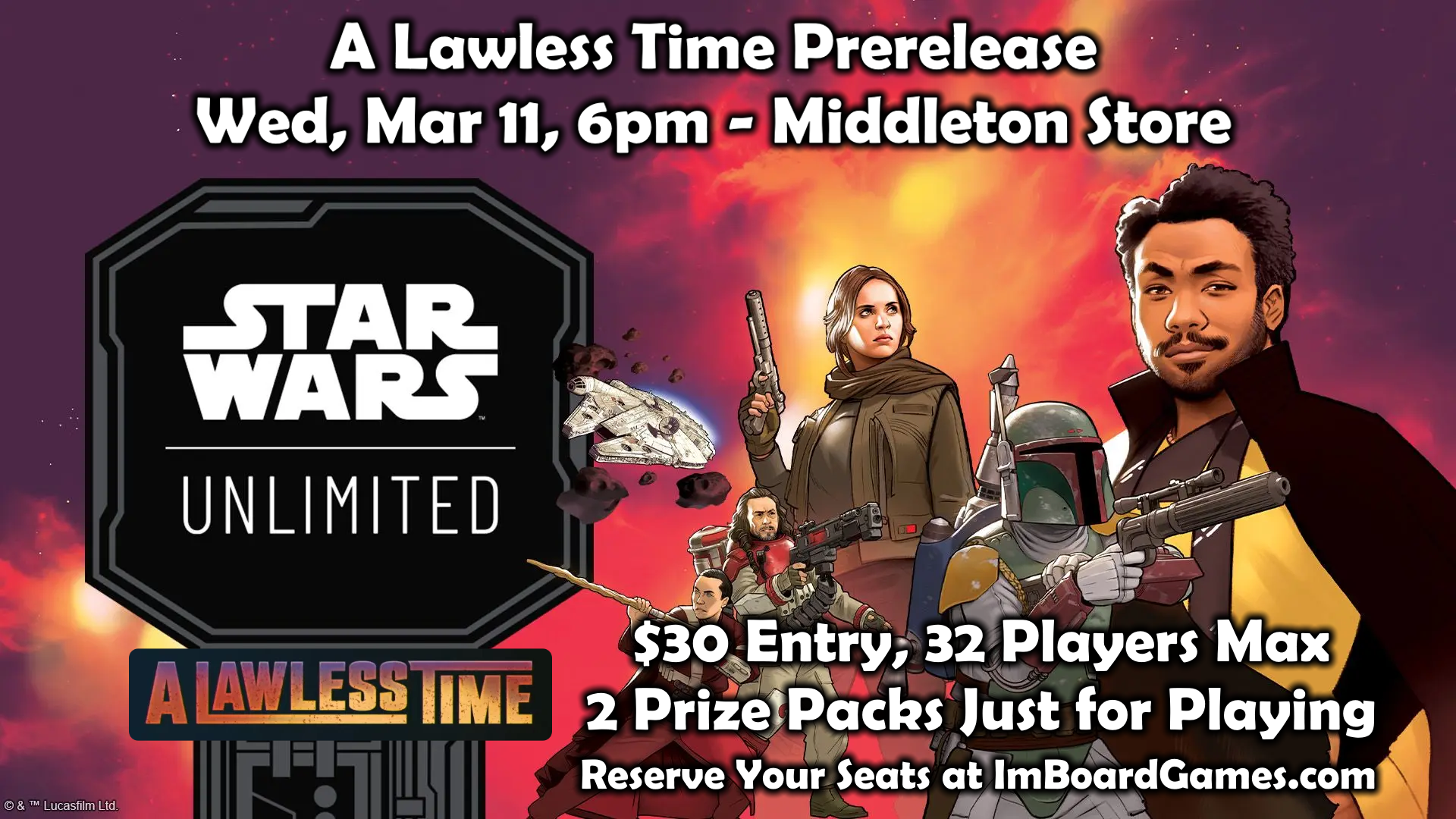 Star Wars Unlimited A Lawless Time Prerelease